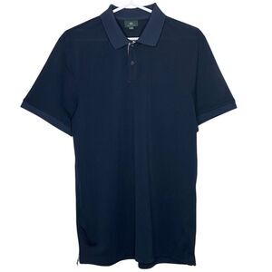 AG Adriano Goldschmied Polo Shirt Mens M Navy Blue Short Sleeve Golf Preppy NEW
